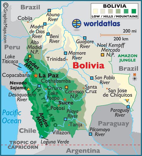 Bolivia World Map Bolivia Presentation Map Vector World Maps