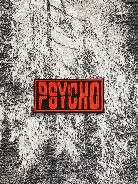 3 Retro Horror Thriller Psycho Word Logo Embroidered Etsy