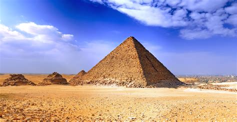Pyramid Desert Clouds Landscape Pyramids Of Giza Egypt In 2019