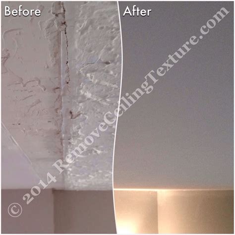 Should your ceiling need more tlc before you start, it's important to make sure that your ceiling doesn't have asbestos. Removing Popcorn Ceilings - Smooth Ceilings after Wall ...