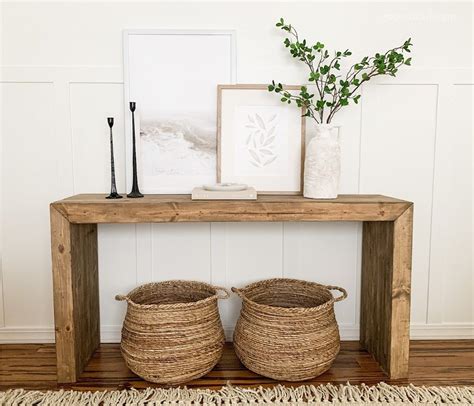 Diy Wood Console Table Diy Console Table Diy Console Custom Console