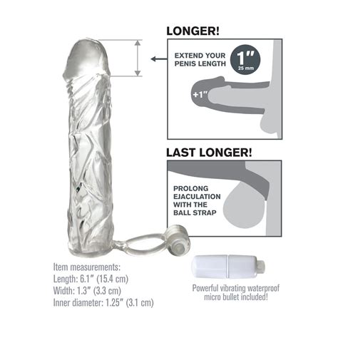 Fantasy Xtensions Vibrating Super Sleeve Clear Sex