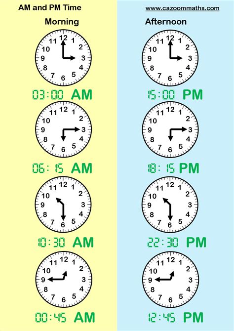 Am And Pm Times Teaching Time Pinterest Math Worksheets