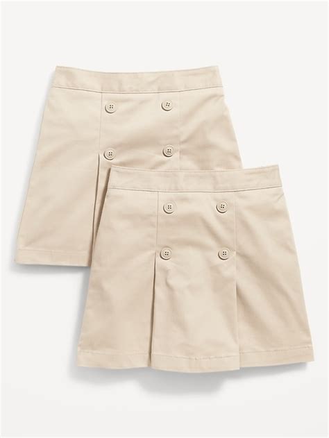 Old Navy School Uniform Pleated Twill Skort 2 Pack For Girls