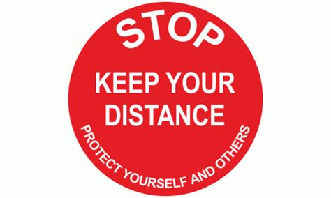 Stop Keep Your Distance Protect Yourself And Others Anti Slip Floor