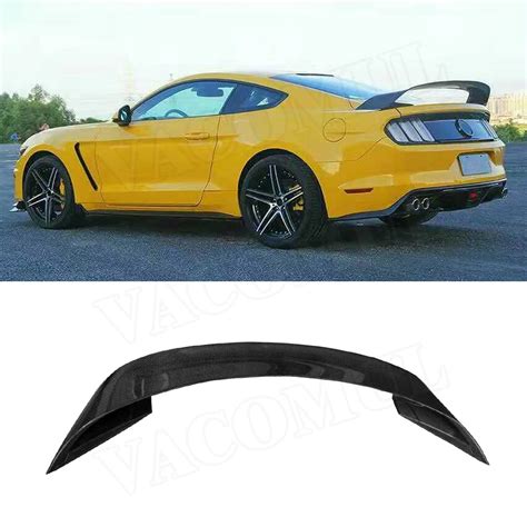 Gt Style Carbon Fiber Rear Trunk Spoiler Wing For Ford Mustang Gt350r