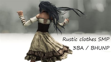 【skyrim Se】rustic Clothes Smp Cbbe 3ba Bhunp 1 0 Youtube