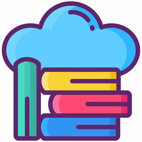Book Cloud Data Library Icon Download On Iconfinder