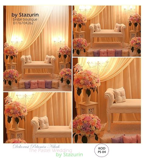 Warna pastel yang bisa kamu gunakan adalah merah muda, biru, cream, hijau, kuning bisa dikatakan bahwa pelaminan merupakan spot utama dalam sebuah acara pernikahan. stazurinweddings Pelamin Dewan Pelamin Tunang Mini Pelamin ...