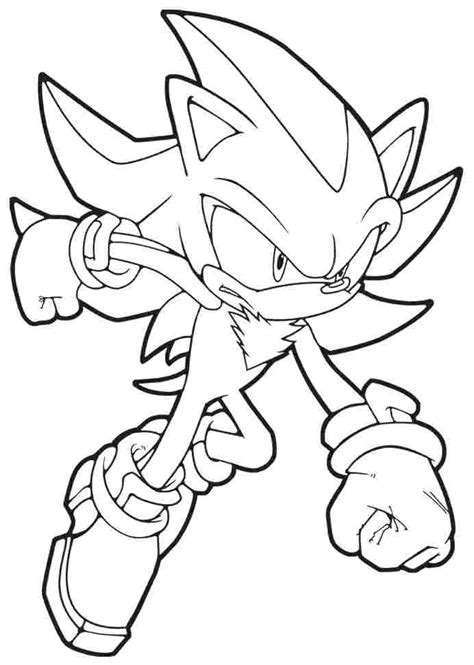 Shadow Sonic Coloring Pages Sonic Shadow Character Coloring Picture