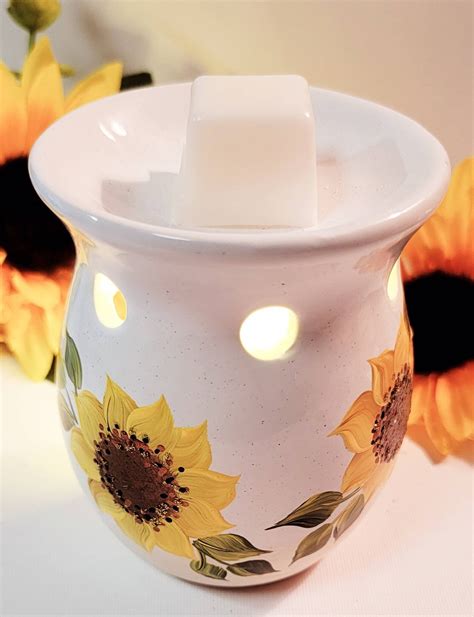 Hand Painted Tealight Wax Melter Gift Set Featuring Hand Etsy