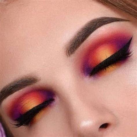 46 Amazing Magical Eye Makeup Ideas For Pretty Women Sunset Makeup