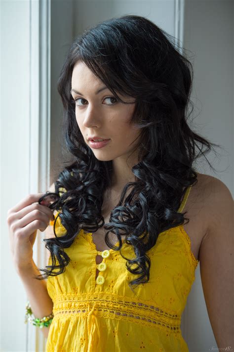 Black Hair Women Yellow Dress Looking Away Window