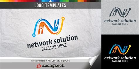 Network Solution Logo Template By Acongraphic Codester