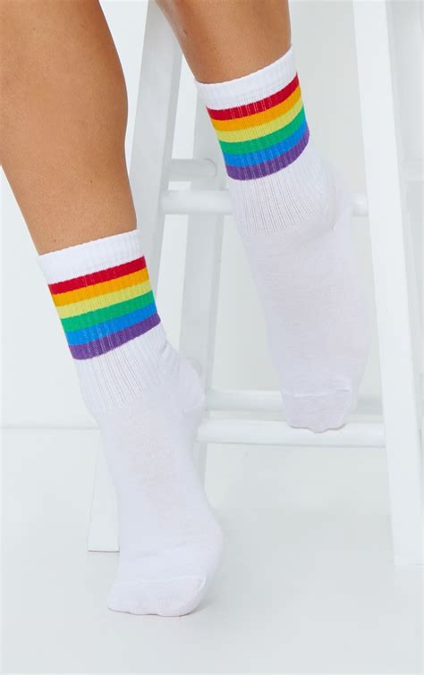 Rainbow Pride Ankle Socks Accessories Prettylittlething
