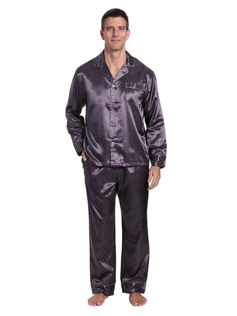 Noble Mount Mens Premium Satin Pajama Sleepwear Set