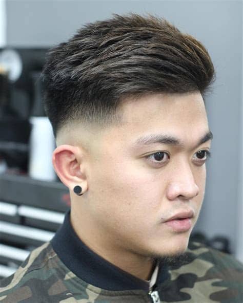 Layered haircut with side bang. 37+ Popular Asian Hairstyles for Men - Sensod