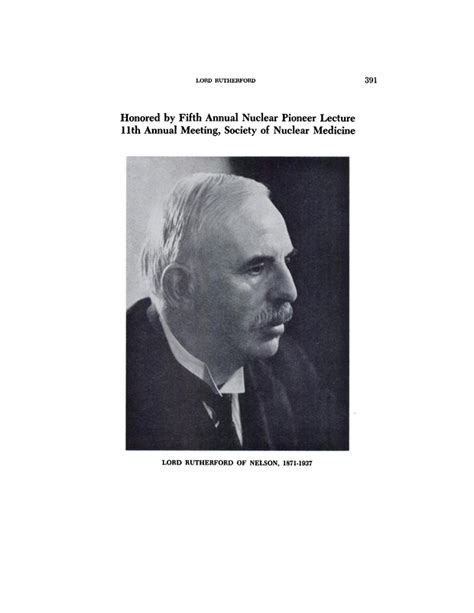 Lord Rutherford Of Nelson 18711937 Journal Of Nuclear Medicine