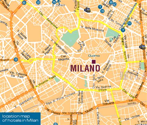 Milan Map Travelsfinderscom