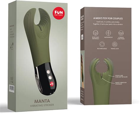 Fun Factory Manta Vibrating Stroker Greenblack Vibromasseur Pour Pénis Makeupfr