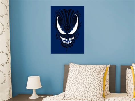Venom Venom Blue Tribal Mural Officially Licensed Marvel Removable