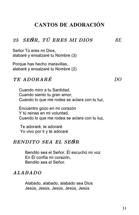 Librito De Cantos Canto Letras De Canciones Cristianas Cantos De Adoracion