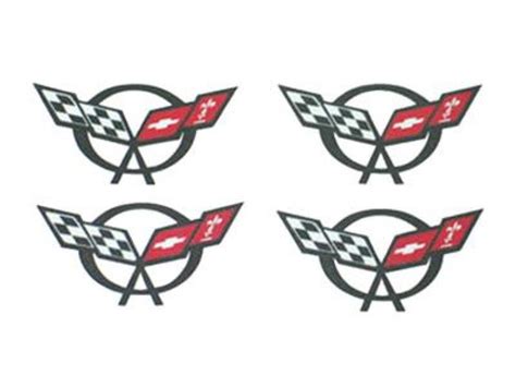 Corvette C5 Wheel Center Cap Decal Set Of 4 2001 2004