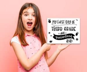 free printable first day of school signs 2020 - quarantine ...