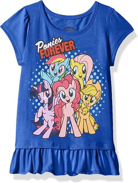 My Little Pony Girls Short Sleeve Pullover T Shirt Blue 2 Years