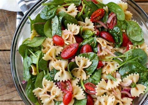 Chilling in the fridge makes your pasta salad even better as it allows the flavors to develop. Spinach Pasta Salad | barefeetinthekitchen.com