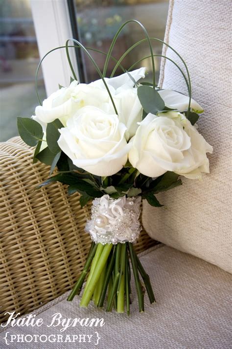 Contemporary Wedding Bouquet Showcasing White Roses