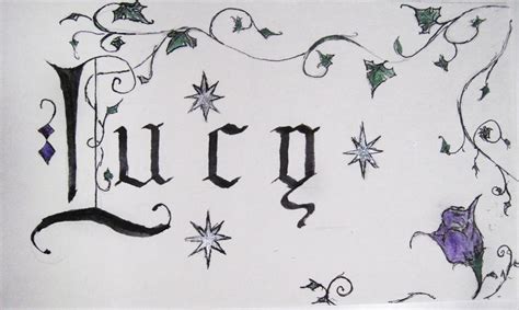 Lucy Calligraphy By Aodhagain On Deviantart