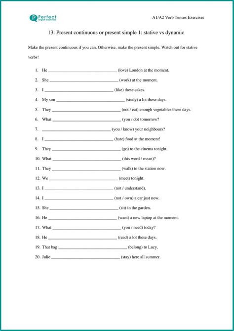 Fill in the blanks with a, an, some or any. Past simple exercises pdf perfect english grammar ...
