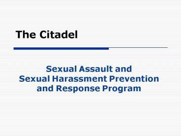 PPT Sexual Assault And Sexual Harassment Prevention And Response