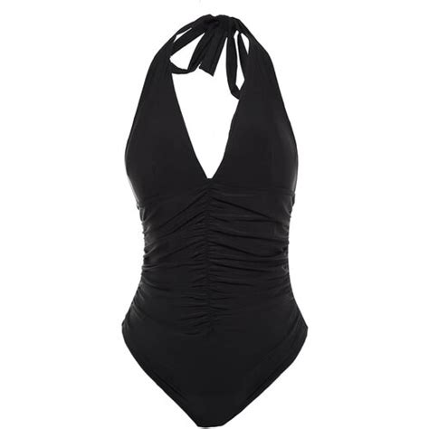 Trendyol Black Ruffle Detailed Swimsuit