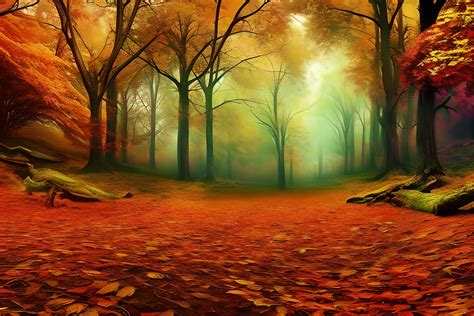 Autumn Forest Landscape Background Graphic By Fstock · Creative Fabrica