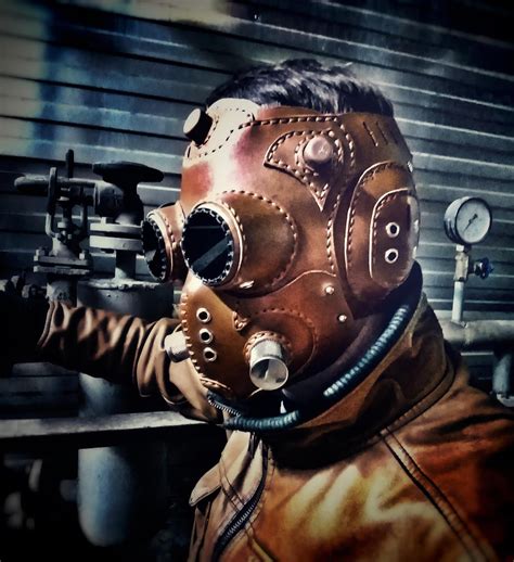 Pattern Pdf Leather Steampunkdieselpunk Mask Etsy Steampunk Mask