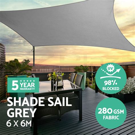 Instahut Sun Shade Sail Cloth Shadecloth Outdoor Canopy Square 280gsm