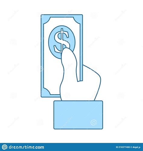 Hand Hold Dollar Banknote Icon Stock Vector Illustration Of Credit