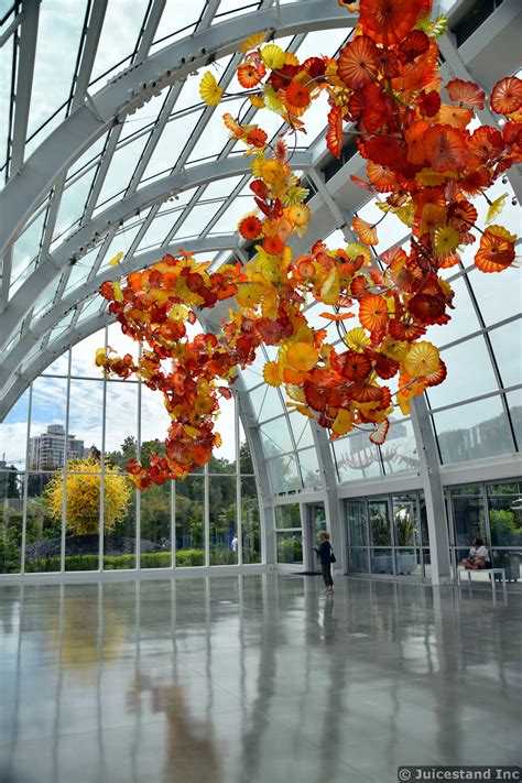 Chihuly Garden Glass House View Of Hydra And Overhanging Floral Wreath