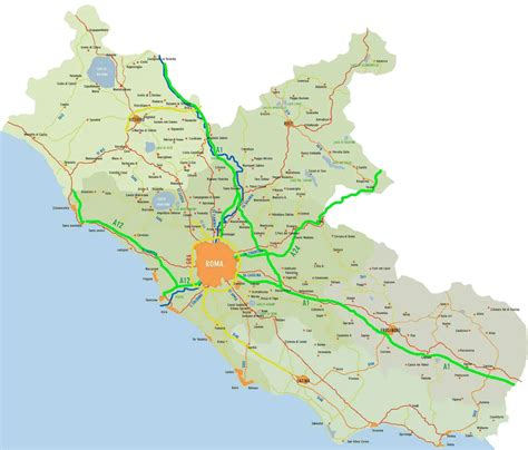 Political Map Of Lazio •