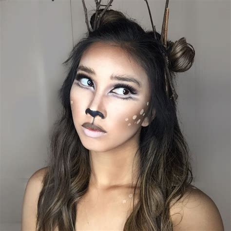 Easy Deer Makeup Dyi Deer Antlers Halloween Deer Makeup By Quynh Ho Deer Makeup Deer