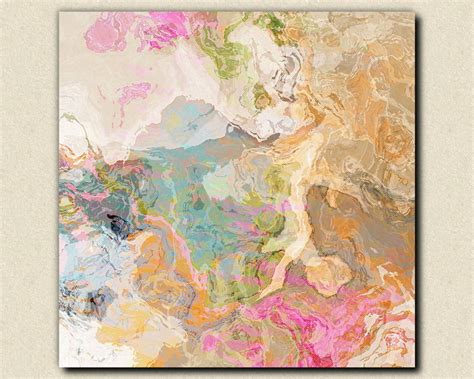 Large Abstract Expressionism Stretched Canvas Print