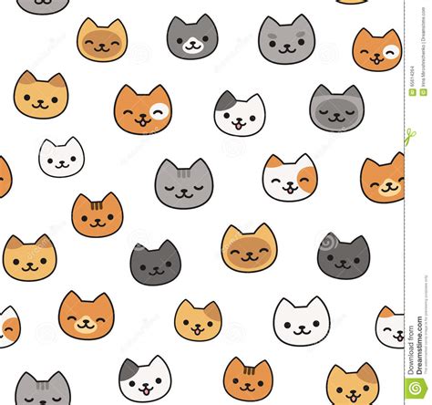 You can make this wallpaper for your desktop computer backgrounds, mac wallpapers, android lock screen or iphone screensavers. Cute cat pattern stock vector. Illustration of simple ...