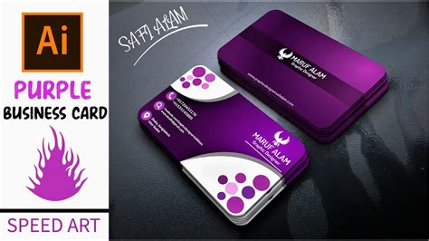 Professional Business Card Design In Adobe Illustrator Speed Art