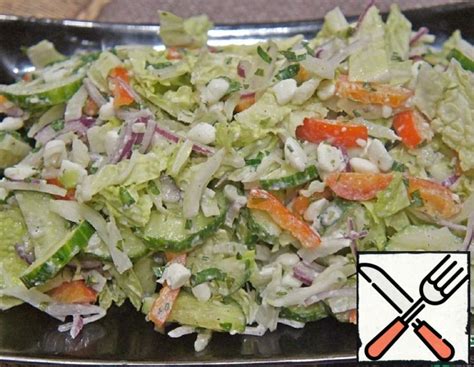 People tend to find its curdy texture either. Salad with Cottage Cheese Recipe with Pictures Step by ...