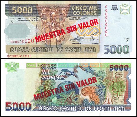 Banknote World Educational Banco Central De Costa Rica P215 Pnew