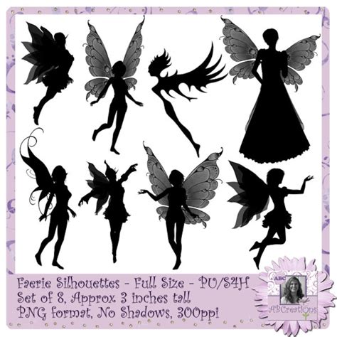 Faerie Silhouettes Fairy Silhouettes Sprite Silhouettes Etsy