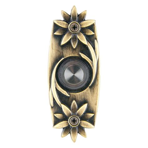 The doorbell button collection at destination lighting makes a great first impression for your home. Waterwood WW016AB Solid Brass Double Daisy Doorbell | The ...