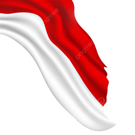 Bendera Indonesia Merah Putih Vektor Berkibar Bendera Indonesia